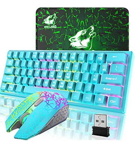 Combo De Teclado Y Mouse Inalámbricos Para Juegos, Teclado R 0