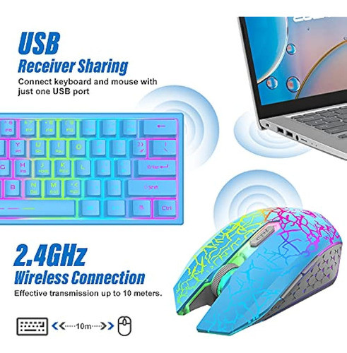 Combo De Teclado Y Mouse Inalámbricos Para Juegos, Teclado R 1