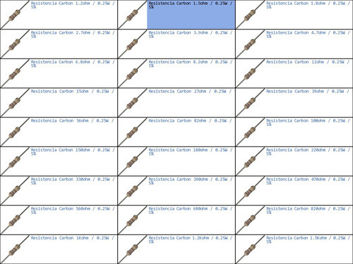 Pack 10x Resistencia Carbon 1.5ohm 0.25w 1e5 Resistor 1/4w A 1