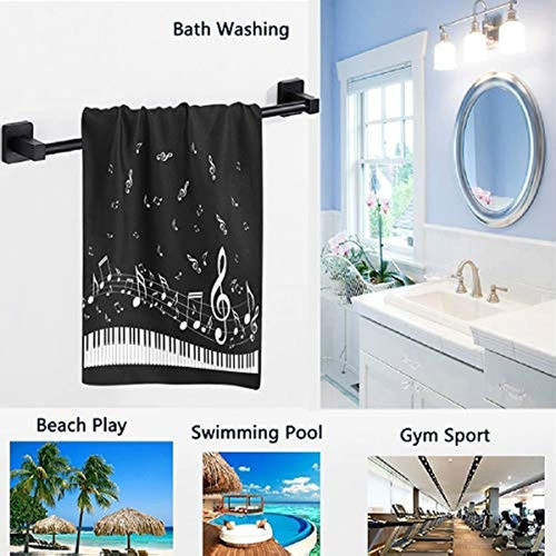 Naanle Elegantes Teclas De Piano Con Patrón De Notas Musical 1