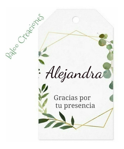 Tags Etiquetas Personalizados Para Tu Celebracion X20 0