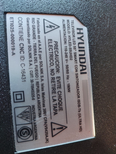 Se Escucha No Se Ve Hyled-55uhd2 Dwled-55 Leeruhd2 0