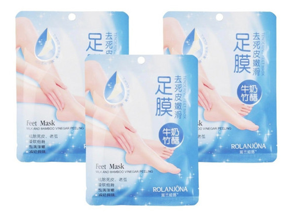 Set X3 Mascarilla Peeling Pies Hidratacion Suaviza Exfolia 0