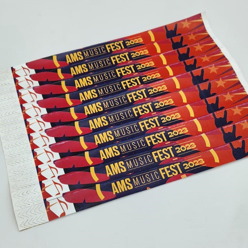 Pulseras Tyvek Impresas Full Color Personalizadas 50u 1