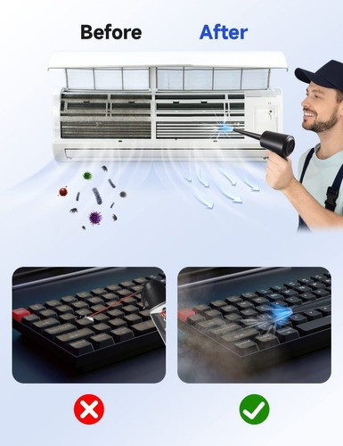 Aa Ventilador De Ar Elétrico 51000 Rpm Comprim Air Duster 1