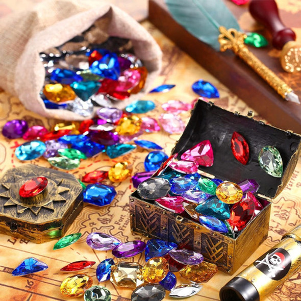 Articulos Para Fiesta,100 Gemas Acrílicas De Tesoro Pirata 1