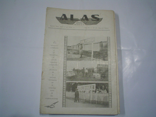 Alas Organo Oficial Fca Colombofila Paloma 1934 Urbain Garro 0