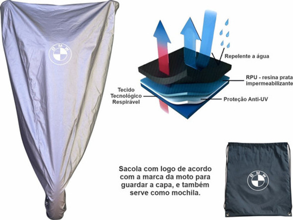 Capa Moto Bmw G 310 Gs Tecido Impermeável Térmica Sol Chuva 1