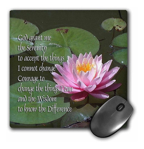 3drose Llc 8 x 8 x 0.25 inches Mouse Pad, La Serenidad Or 0