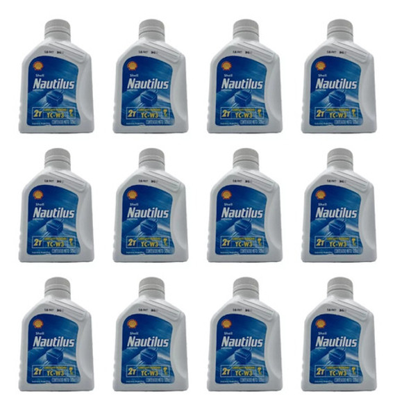 Aceite Shell Nautilus Premium Outboard 2t 500cc Pack X 12 Un 0