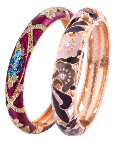 De La Mujer Joyeria Moda Flor Aleacion De Zinc Cloisonne Pul 0