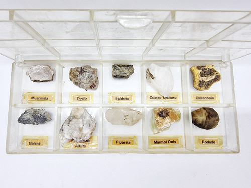 Antigua Colección Piedras Caja Acrilico / Paler 0