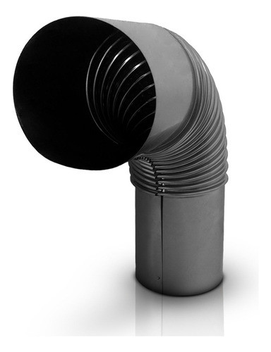 Curva Sanfonada Em Aço Inox Para Chaminé 110mm Fogão 0