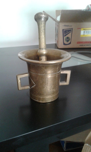 Mortero Antiguo De Bronce Coleccion! 0