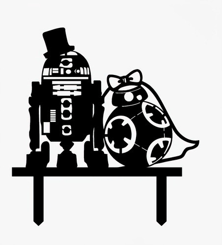 Cake Topper Adorno Torta Casamiento Boda  Star Wars 0
