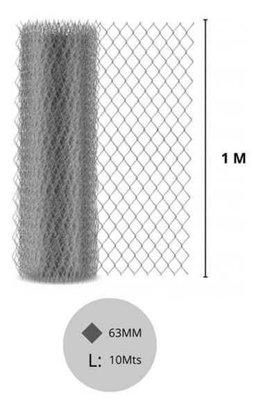 Tejido Romboidal 14.5(1.90mm)x63mmx1.00m 1