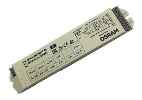 Balasto Electronico Osram 2x36 Qtz8 Para Tubos T8 Y Pll Stg 0