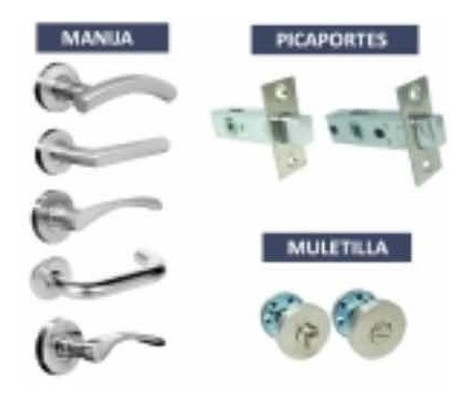 Combo Manija Curva Acero Inox. + Muletilla Ideal Para Baños 0