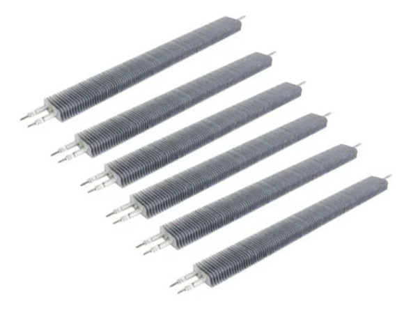6 Resistência Elétrica Aletada 450mm 2000w X 220v Tubo 1/2 0