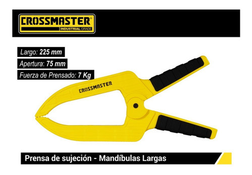 2 Prensas Tipo Pinza Sujeción Larga 7kg - 225mm  X 75mm 1