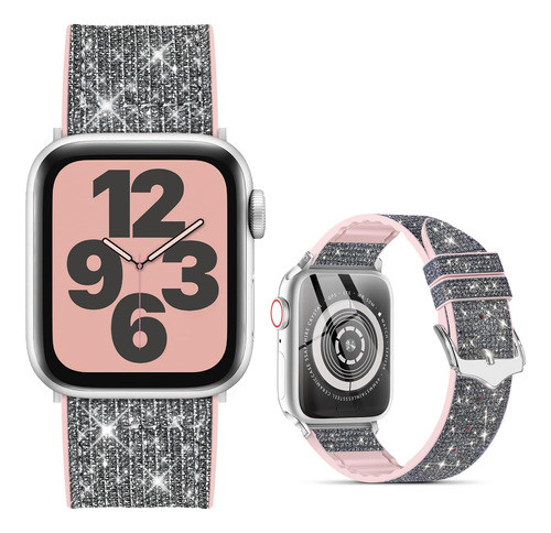 Malla Para Apple Watch 38/40mm Ctbb Glitter D Blue Silver 0