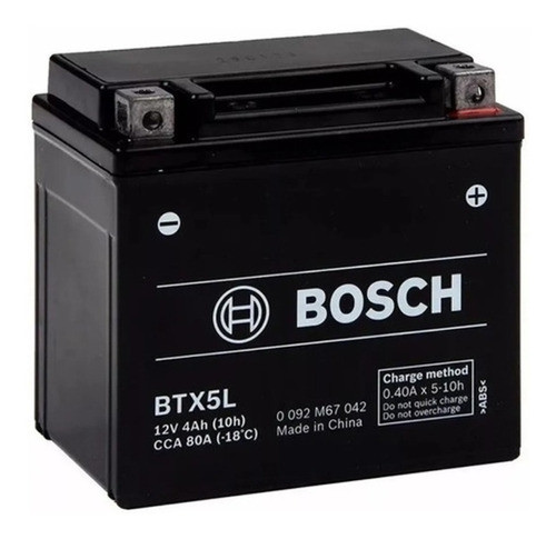 Bateria Moto Bosch Btx5l Ytx5l-bs Yamaha Fz 16 160 Fi2.0 0