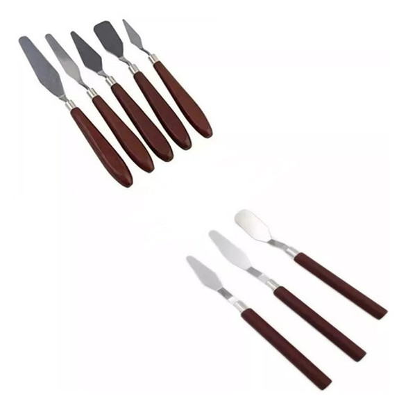 Set 8 Espatulas Uso Artístico Metálicas Zona Obelisco 0