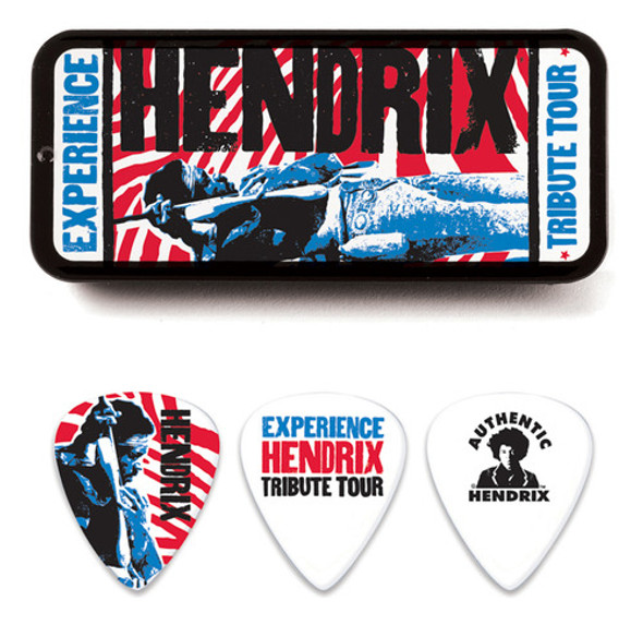 Kit 12 Palhetas Médio Dunlop Jimi Hendrix Tribute Tour 1