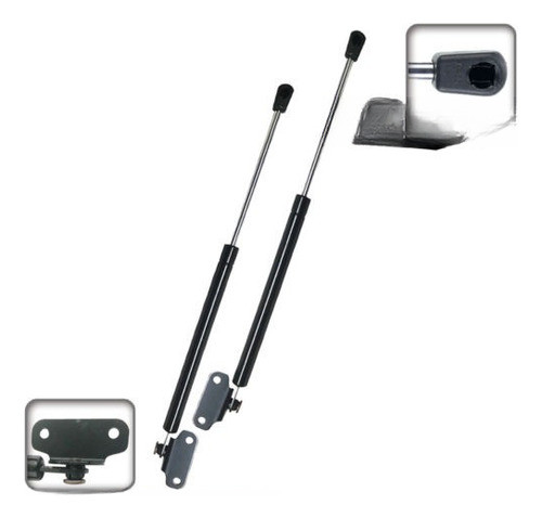 2 Soportes De Elevación X Campana Frontal Capo Choque Struts 0