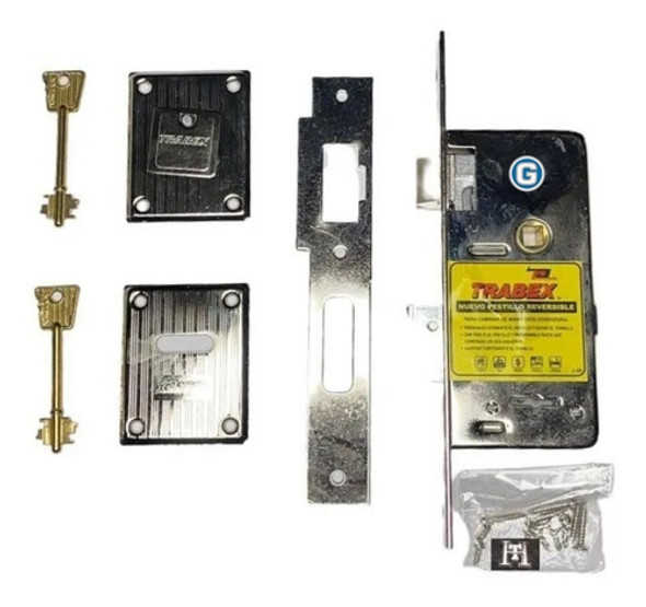 Cerradura Trabex 6624 Puerta Seguridad Exterior 2 Llaves 0