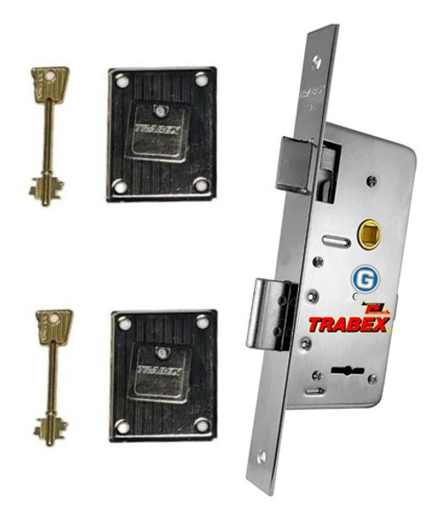 Cerradura Trabex 6624 Puerta Seguridad Exterior 2 Llaves 1