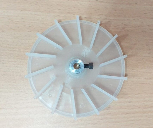 Turbina Plastica Para Extractor 13 Cm Diametro - Eje 10 Mm 0