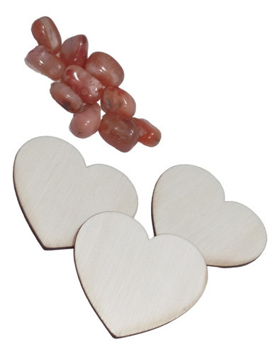 100uni. Corazónes 5,8x5,5cm Símil Mdf 3mm Muy Buena Calidad 0