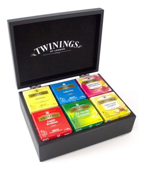 Té Twinings  Caja De Madera Negra, 60 Sobres. 0