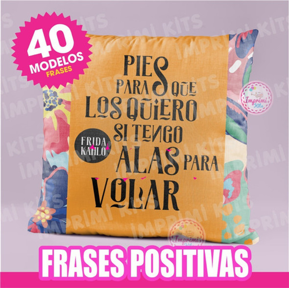 Plantillas Para Sublimar Almohadones Frases Positivas Regalo 1
