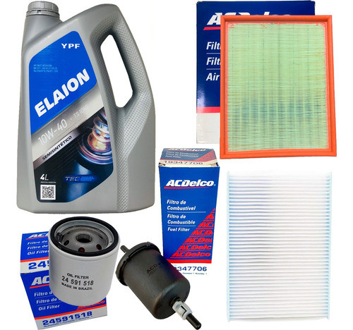 Juego 4 Filtros + Aceite 10w40 Chevrolet Astra 1.8 8v 2005 0