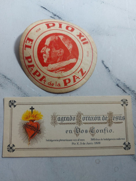 Pio X Y Pio Xii Antiguas Tarjetas Lote X 2 Ian 526 0