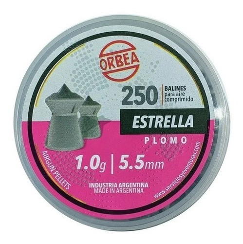 Balines Orbea 5,5 Estrella Plomo X 1000 Balines 0