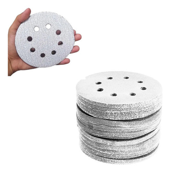 300 Disco De Lixa Velcro Branco 125mm Grão 150/220/320 0
