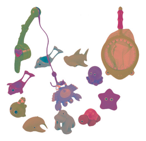 12 Pcs Baño Pesca Juego Juguetes Para Bebé Bebés Diversión C 0
