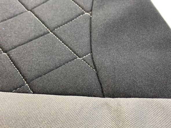 Cubre Asientos Tela Acolchada Calidad Negro Gris Jgo 9pz F12 0