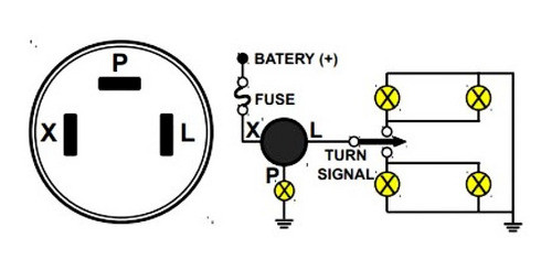Destellador Luces. 12v. 3 Terminales. X-p-l 20a 240w 1