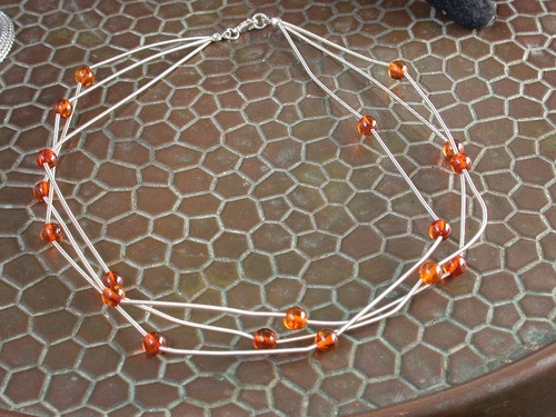 Cadena Gargantilla Triple Plata 925 Ambar Luli Oferta 1