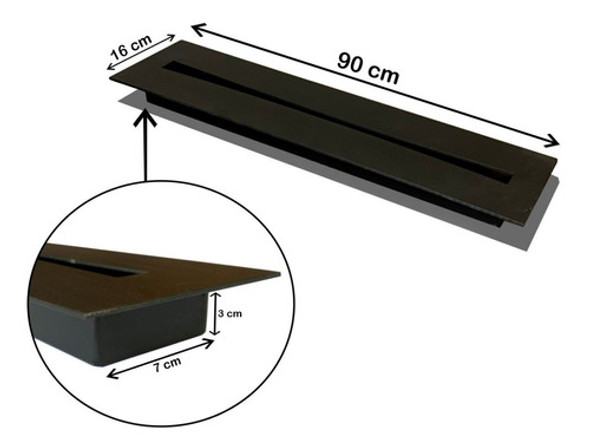 Queimador Para Lareira Ecológica 90cm 1 Queimador Para Lareira Ecológica 90cm 1