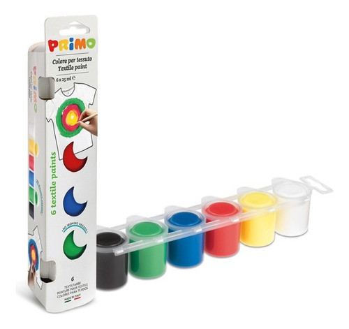 Pintura Para Tejido Primo - Pintura De Tela 6 Colores 0