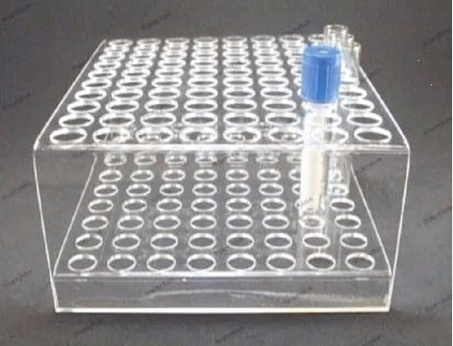 Suporte De Acrílico 80 Furos 13mm Para Tubos De Ensaio 0