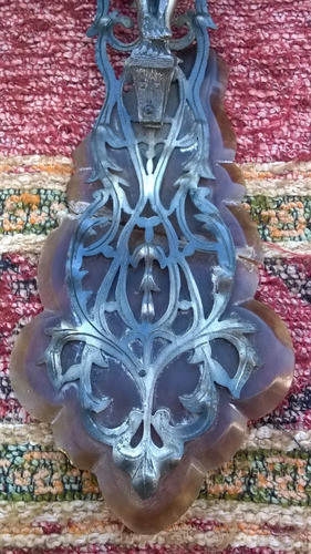 Lindo Antiguo Cristo Cruz Crucifijo Metal Y Carey Ver 42cm 1