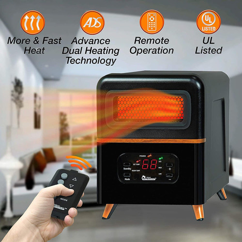 Aquecedor Elétrico Dr.infrared, 1500w, Com Controle Remoto 1