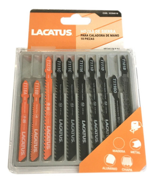 Kit Set 10 Hojas Sierra Caladora Madera Metal Alum 0