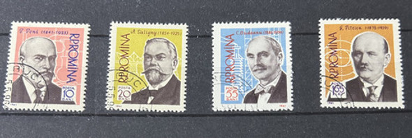 Serie De Estampillas De Rumanía 1961 Cientificos 1